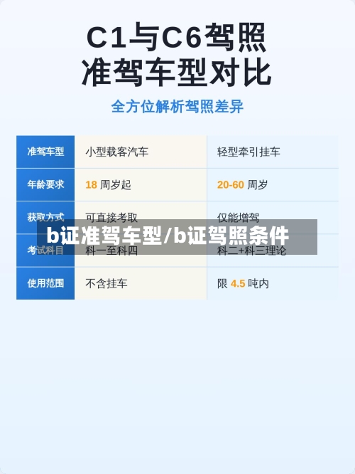 b证准驾车型/b证驾照条件-第2张图片