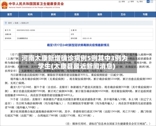 河南太康新增确诊病例5例其中3例为学生(太康县最近新闻消息)
