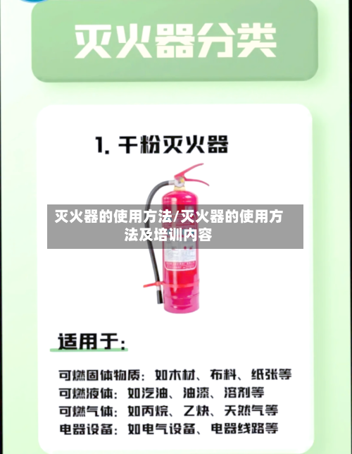 灭火器的使用方法/灭火器的使用方法及培训内容-第3张图片